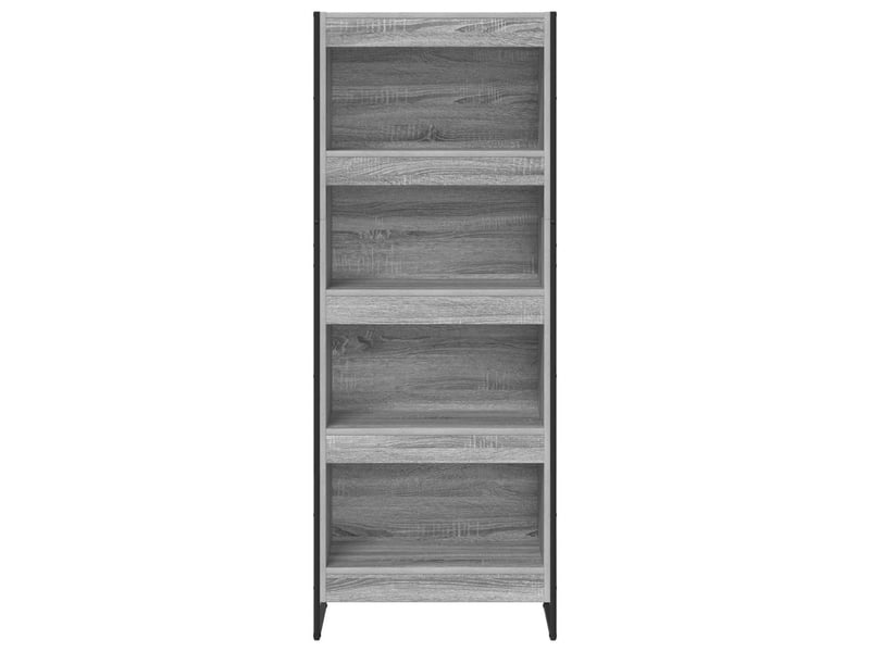  Bibliothèque, armoire à livres 60 x 30 x 155 cm bois d'ingénierie gris sonoma  - Conforama E