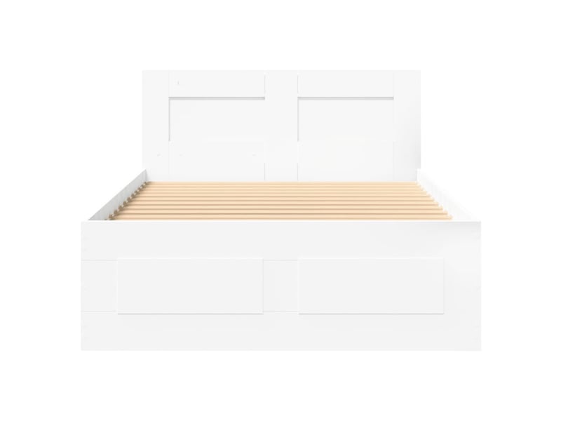  Lit simple- lit adulte -  cadre de lit avec tête de lit sans matelas blanc 100x200 cm  - Conforama D