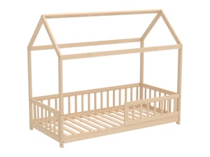 Lit cabane 90x190 cm WELLTIN   coloris naturel