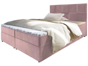 Lit avec rangement 180x200 cm <strong>MASSENO</strong> <strong></strong> coloris rose