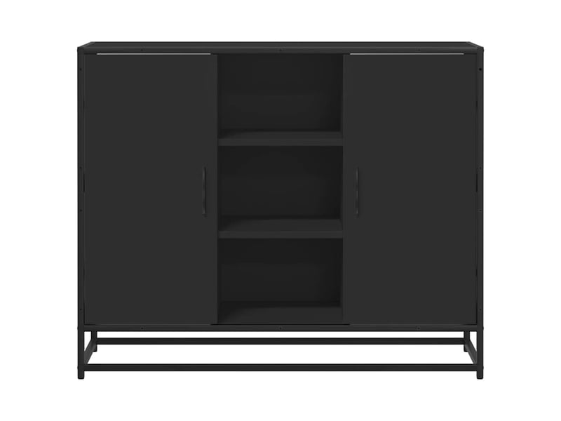  Buffet - bahut - meuble de rangement noir 92x35x76 cm bois d’ingénierie  - Conforama D