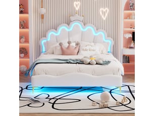 Lit avec rangement 140x190 cm <strong></strong>  <strong></strong> coloris blanc