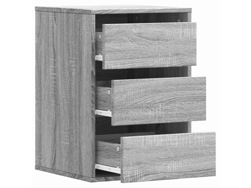  Commode chambre adulte, commode d'angle sonoma gris 40x41x58 cm bois d'ingénierie  - Conforama E