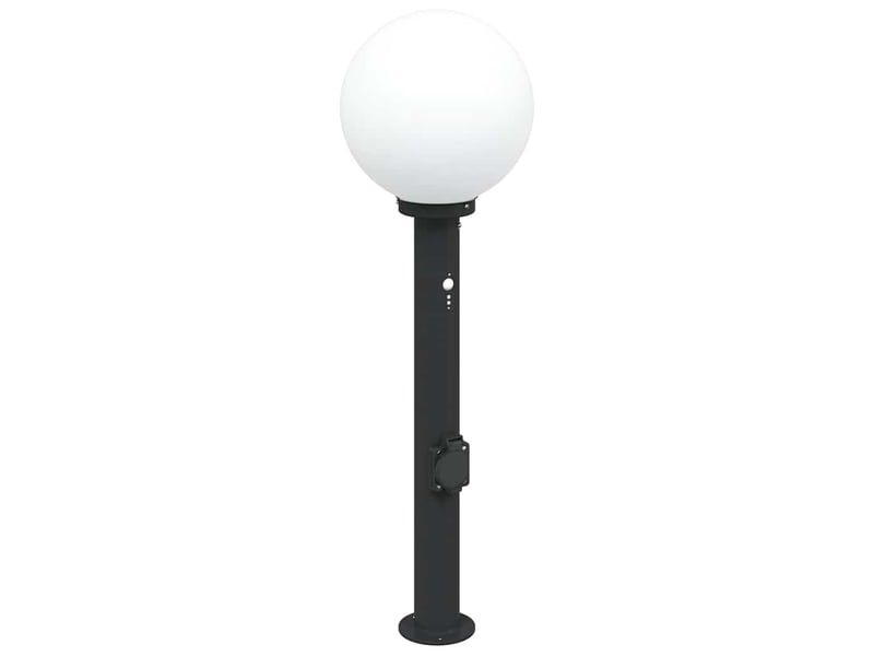 Lot de 3 borne lumineuse avec capteur et prise 80 cm noir ip44 - Conforama D