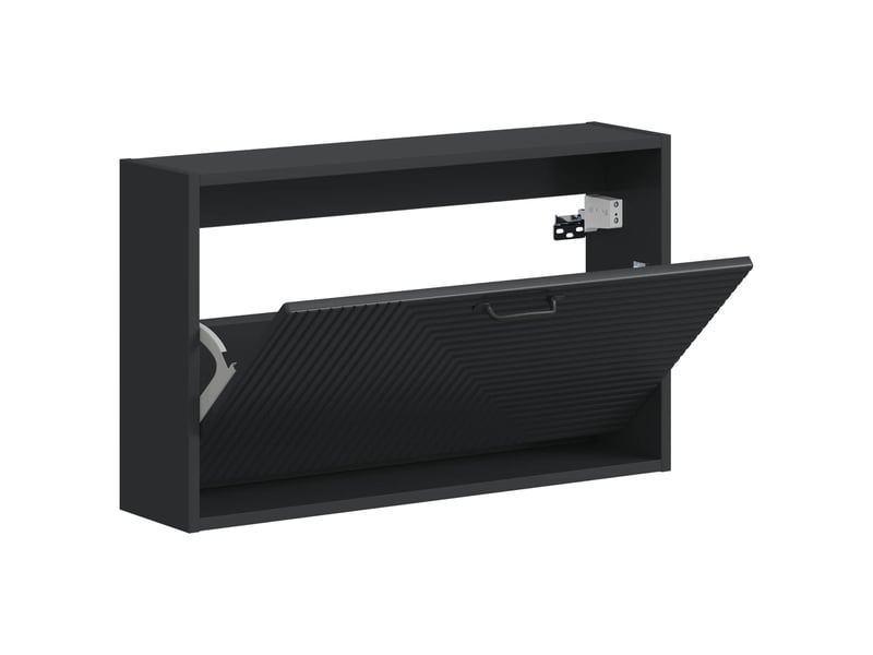  Meuble à chaussures mural, armoire à chaussures haarlem 71x17x43 cm noir  - Conforama C