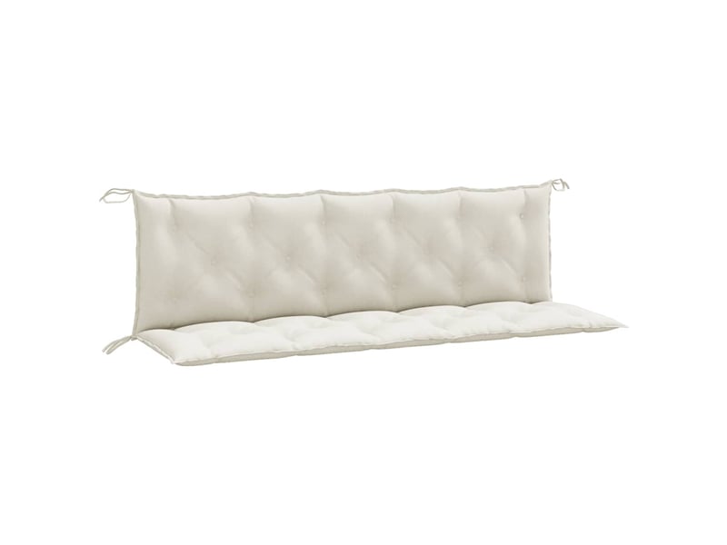  Lot de 2 coussins de banc de jardin, coussins d'assise crème mélangé tissu cf58654  - Conforama A