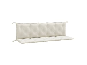Lot de 2 coussins de banc de jardin, coussins d'assise crème mélangé tissu cf58654