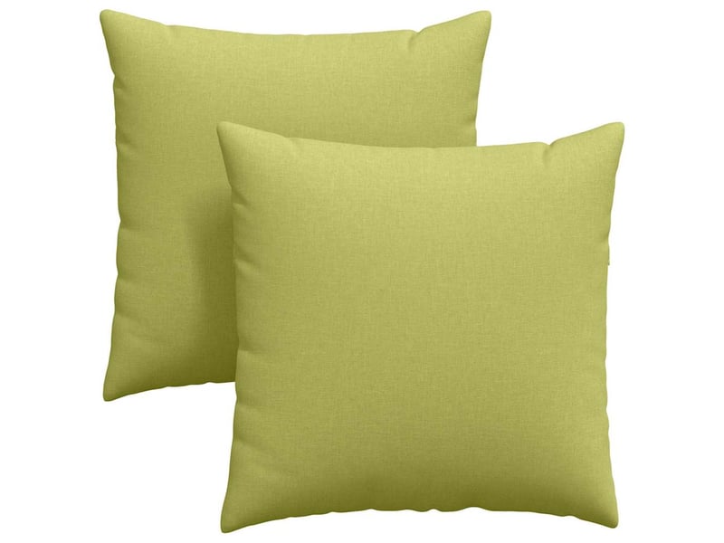 Lot de 2 coussins de canapé, coussins décoratifs tissu vert clair 80 x 80 cm cf58981 - Conforama A