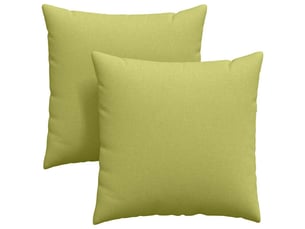 Lot de 2 coussins de canapé, coussins décoratifs tissu vert clair 80 x 80 cm cf58981