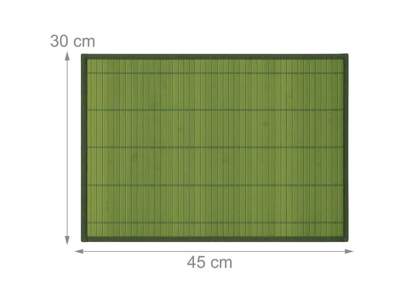  Relaxdays set de table, 6 dessous, rectangulaire, 45 x 30 cm, pour la salle à manger ou la cuisine, vert  - Conforama C