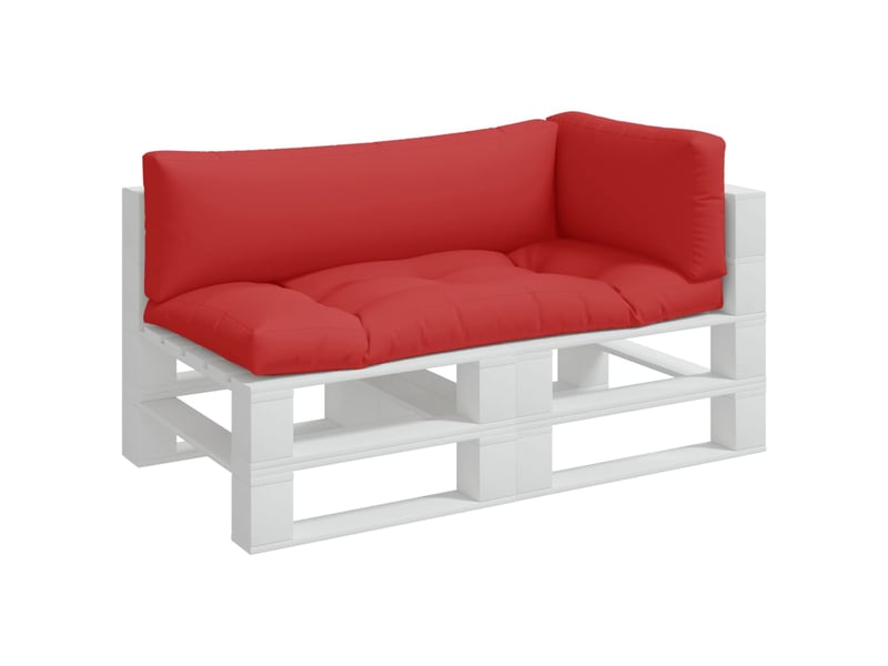  Lot de 3 coussins de palette, coussins de canapé rouge tissu cf59708  - Conforama C