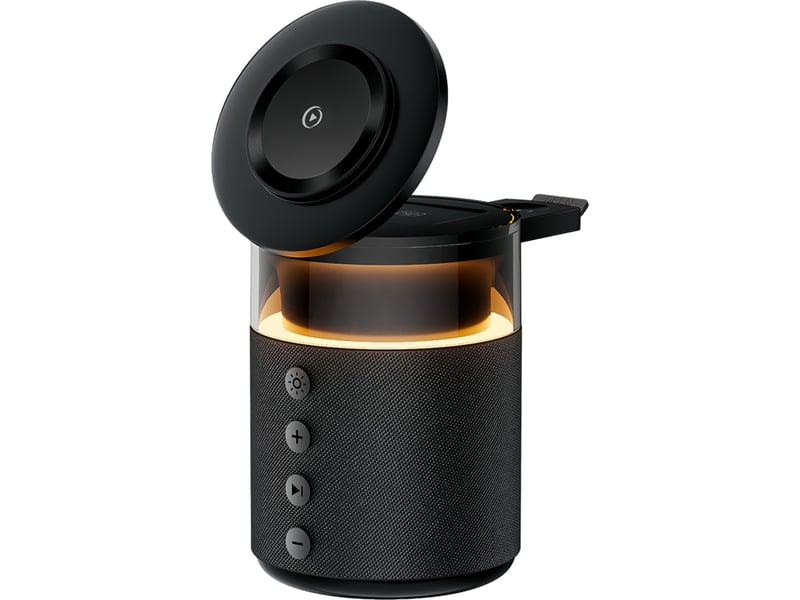  Enceinte bluetooth et station de charge sans fil induction magsafe 15w force play noir FPYMS5IN1SPEAKERB - Conforama B