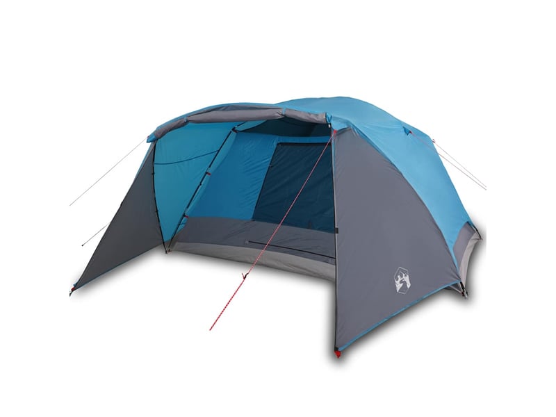  Tente de camping, tente familiale avec porche 6 personnes bleu imperméable shl82559  - Conforama A