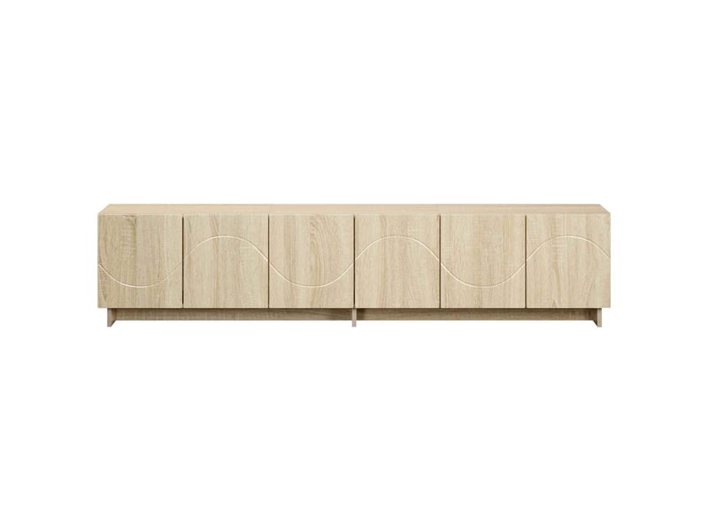  Meuble tv, banc tv 180x34,5x40 cm chêne sonoma bois d'ingénierie shl43349  - Conforama D