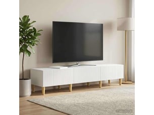 Meuble tv coloris blanc 147 cm <strong></strong>  <strong></strong>