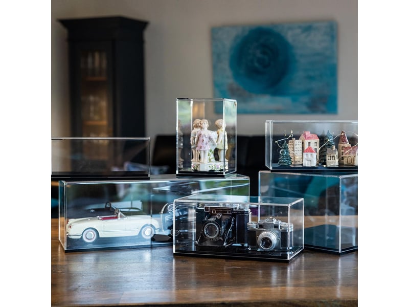 Huijintao Vitrine Acrylique, Vitrine Exposition Transparent, Vitrine Figurine, Vitrine pour Collection, vitrine Voiture Miniature pour Figurines, Jouets, Objets de Collection, Noir (15x15x20 cm Huijintao Vitrine Acrylique, Vitrine Exposition Transparent, Vitrine Figurine, Vitrine pour Collection, vitrine Voiture Miniature pour Figurines, Jouets, Objets de Collection, Noir (15x15x20 cm