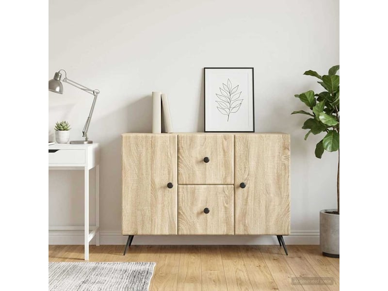 Buffet - bahut - meuble de rangement chêne sonoma 89 x 34,5 x 60 cm bois d'ingénierie - Conforama D