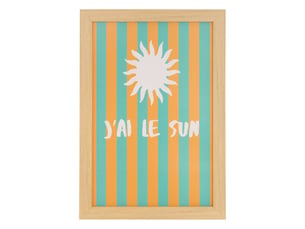 Affiche encadrée aria 21x30cm orange et vert