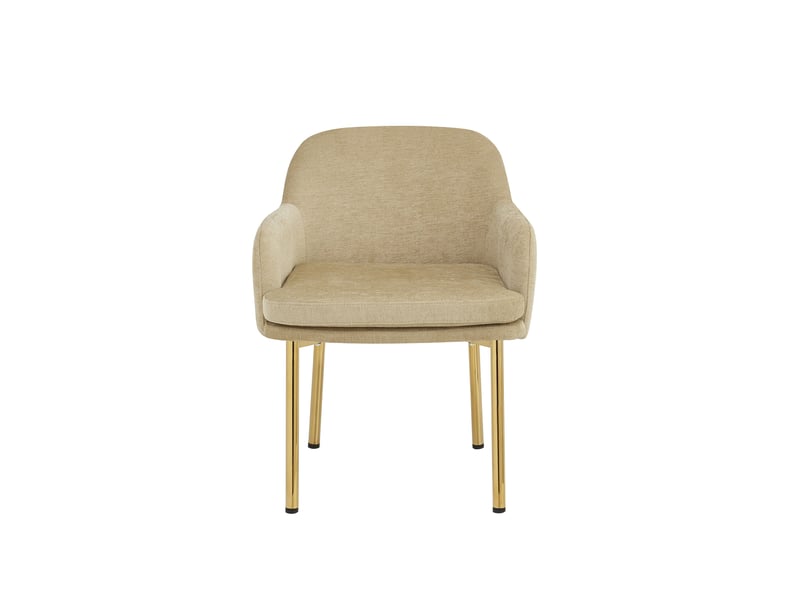  Lot de 4 chaises de salle à manger, design moderne, dossier ergonomique, métal bois, marron  - Conforama D