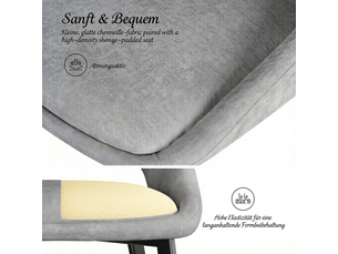 Chaise de salle à manger confortable assise rembourrée chaise d'appoint