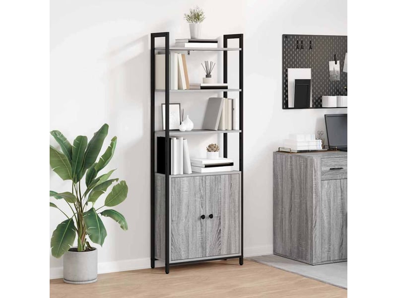  Bibliothèque 6 niveaux, armoire à livres 60 x 24 x 161 cm bois d'ingénierie shl8412  - Conforama B