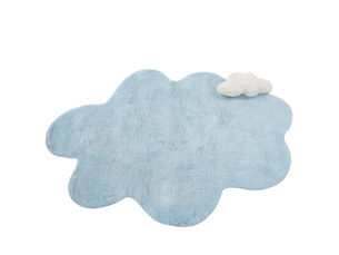 Tapis enfant hodka bleu clair 80 x 120 cm coton avec coussin
