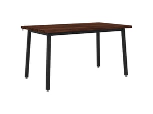 Table à manger moderne 120x90x75 cm bois d'acacia massif marron foncé et noir