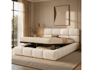 Lit coffre 160x200 cm   Sol Morn coloris blanc