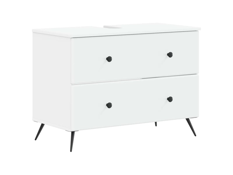 Meuble sous lavabo de salle de bain breda blanc 82 x 41 x 59 cm cf64830 - Conforama A