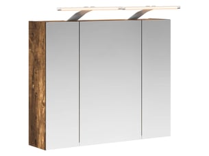 Amoire de salle de bain, meuble de salle de bain avec miroir chêne fumé shl9453