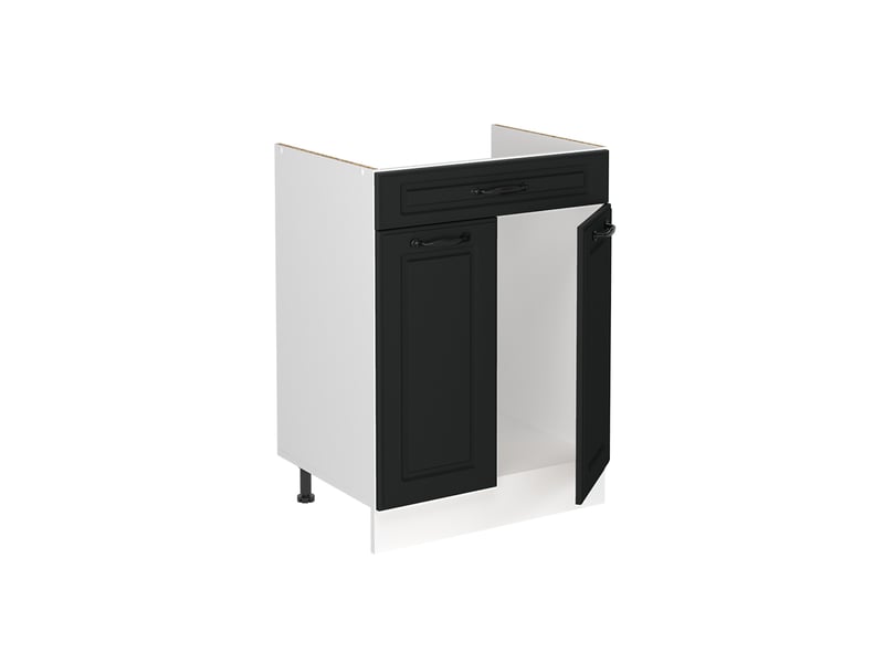 Vicco meuble bas sous-évier, anthracite campagneblanc, 60cm sans plan de travail - Conforama C
