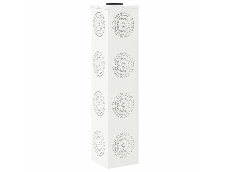  Lot de 2 lampes solaires modernes autoportantes extérieures 18 x 18 x 80 cm en acier blanc 02_0052602  - Conforama B