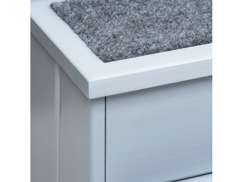  Escalier 3 marches 40,5x44,5x38 cm – gris – rangement intégré et feutre antidérapant  - Conforama D