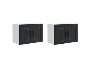 Meuble mural de cuisine | armoire de cuisine 2 pcs noir bois d'ingénierie shl4553