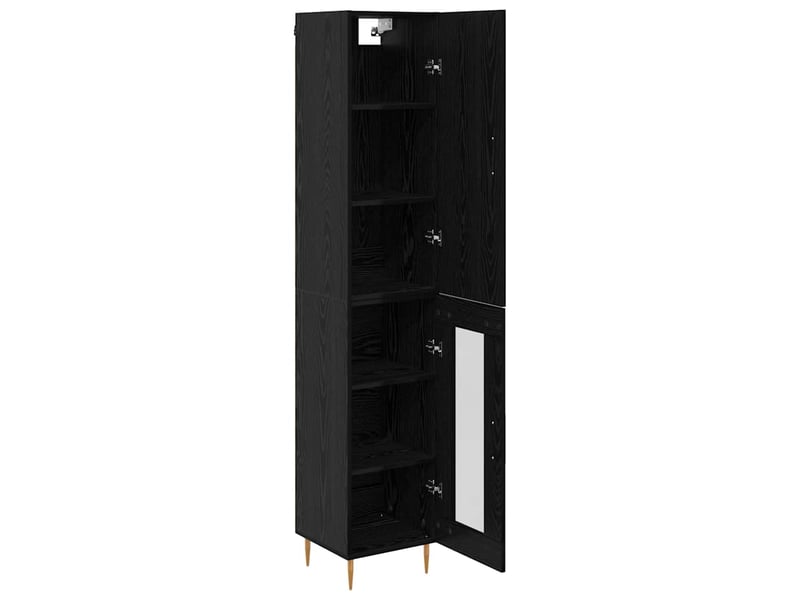  Buffet - haut armoire 2 pc chêne noir 34,5 x 34 x 180 cm  - Conforama E