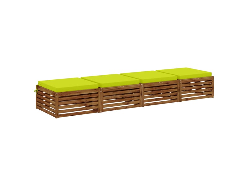  Lot de 4 coussins de siège, coussins d'assise soest 100 % polyester vert vif. Cf60640  - Conforama C