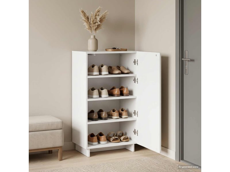  Meuble à chaussures, armoire à chaussures 48x38x87,5 cm bois d'ingénierie shl6863  - Conforama B