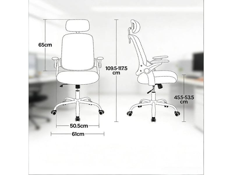  Fauteuil de bureau classique 63.5x47 cm dossier haut métal rose  - Conforama E