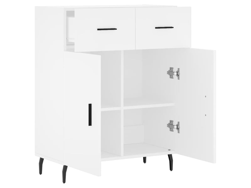  Buffet - bahut - meuble de rangement blanc 69,5x34x90 cm bois d'ingénierie  - Conforama E