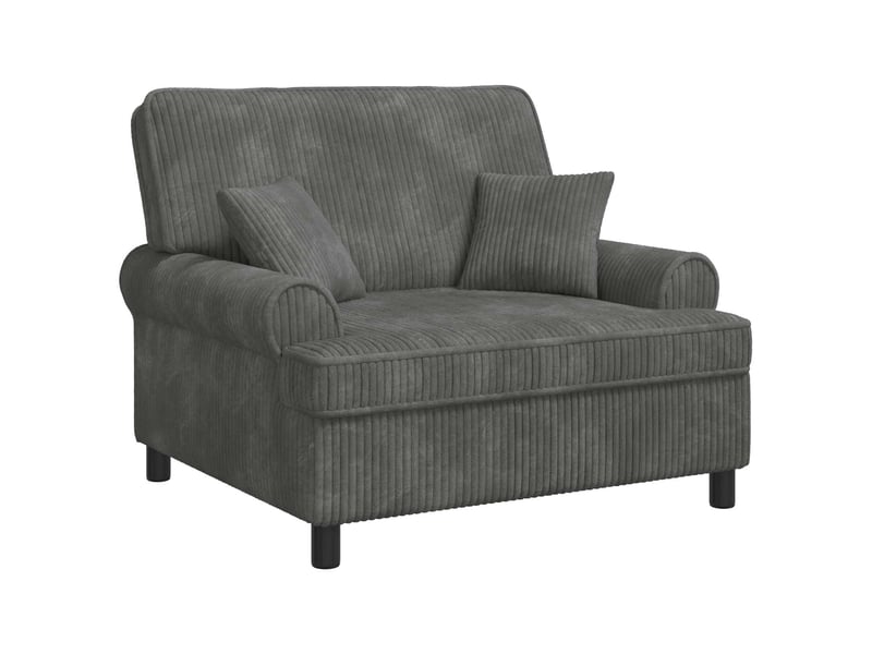Vidaxl fauteuil xxl avec coussins gris clair tissu à 1,5 lignes - Conforama D