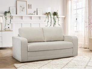 Canapé droit convertible BOBOCHIC COME 2 places Tissu beige