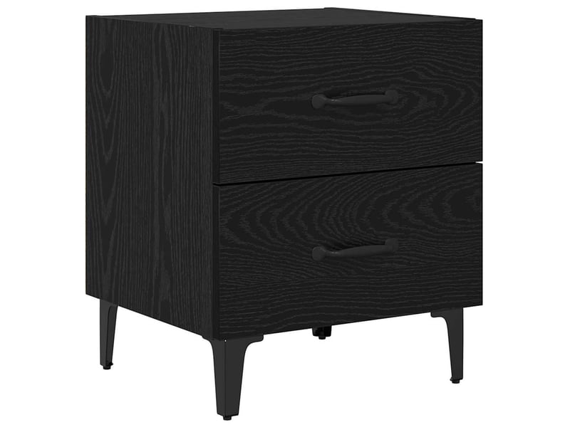  Table de chevet - table de lit 2 pc chêne noir 40 x 35 x 47,5 cm  - Conforama E