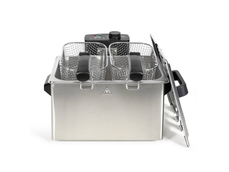  Livoo - friteuse 5l avec 3 paniers 2000w inox  doc373i - DOC373I - Conforama C
