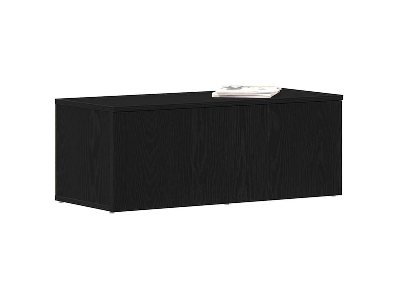  Meuble tv - banc tv - meuble de rangement 80x34x30 cm chêne noir bois d'ingénierie  - Conforama C
