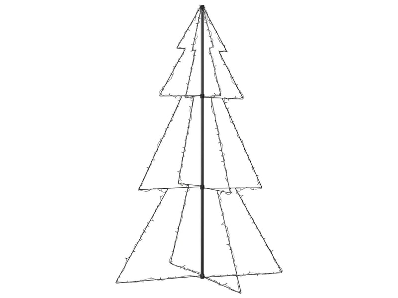  Arbre de noël, sapin de noël cône 240 led d'intérieur-d'extérieur 118x180 cm  - Conforama E