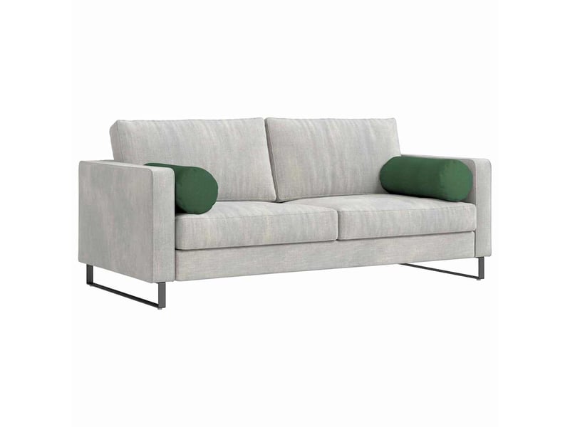  Lot de 2 coussins d'accent, coussins décoratifs, coussins lombaires vert foncé ø 25 x 70 cm cf56756  - Conforama C