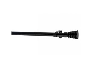 Kit de tringle extensible en métal avec embouts cannelés d1916 mm 120-210 cm