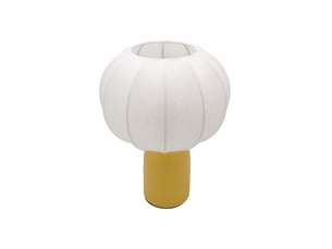 Lampe de table requi en céramique jaune et tissu ø25 cm