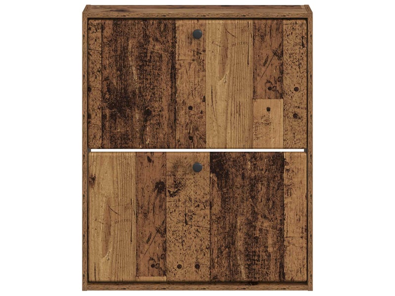  Meuble à chaussures mural, armoire à chaussures breda 71x17x86 cm bois ancien  - Conforama D