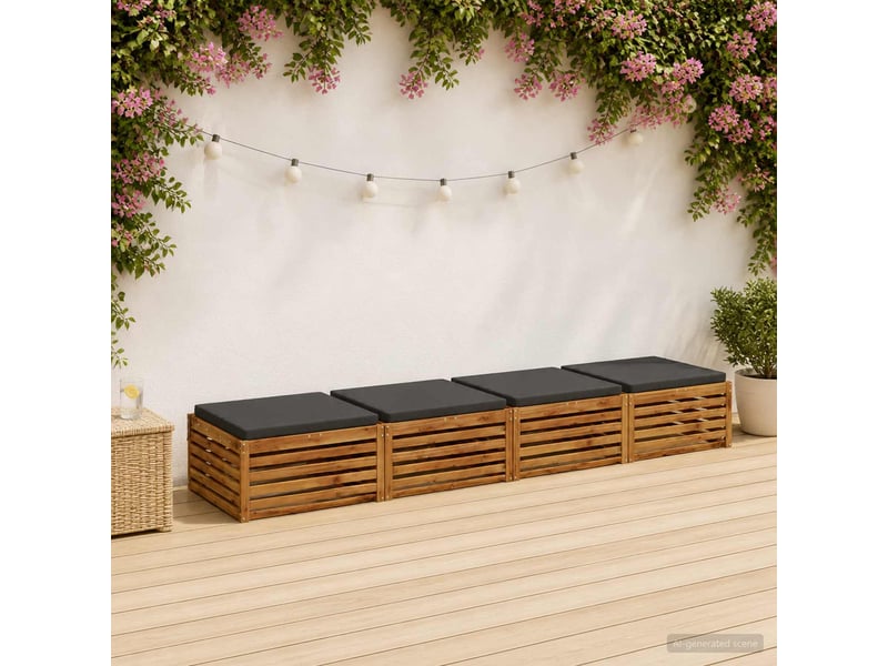  Lot de 4 coussins de siège, coussins d'assise soest 100 % polyester cf60239  - Conforama B